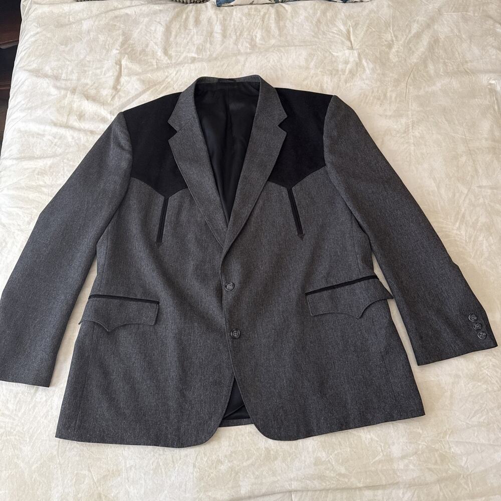 Circle S Dallas Texas Western Yoke Sports Coat Boise Blazer Mens 50R Rockabilly